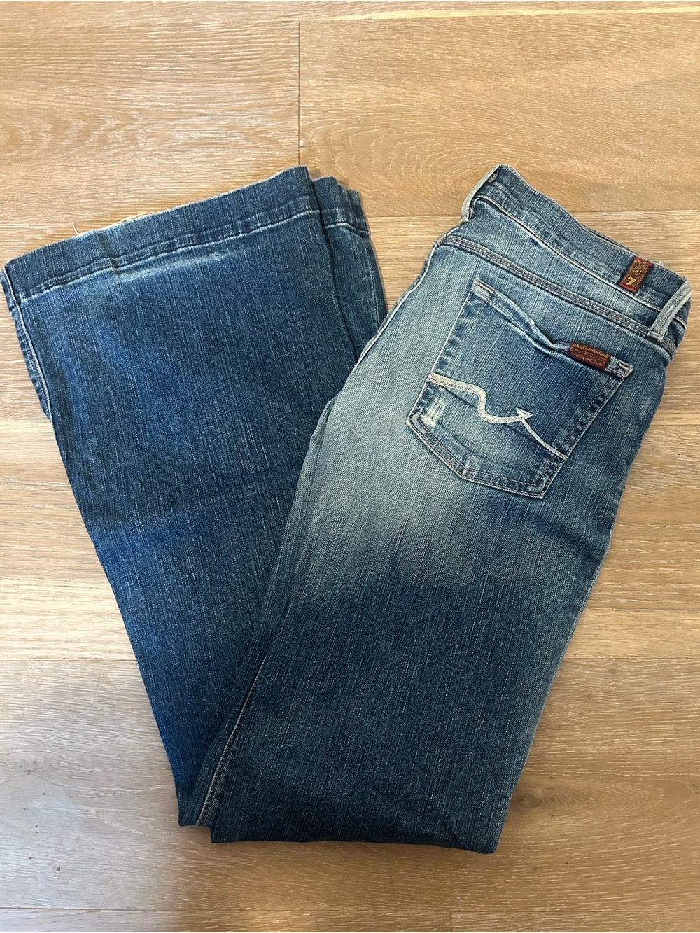 7 for all mankind, wide leg flare, 29x33